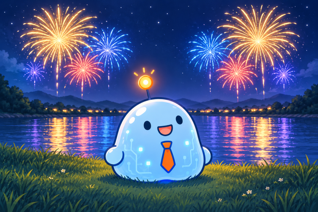 夏の夜の河原