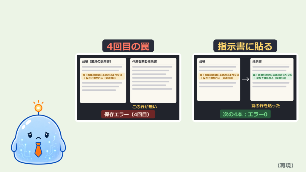 説明書に書いてあった罠を、AIが4回踏んだ｜罠は「作業を頼む指示書」に貼ると止まった