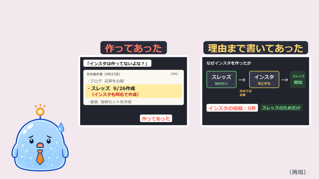 自分で作ったアカウントを忘れていた｜AIの引き継ぎ書に「なぜ作ったか」が残っていて思い出せた話と、アカウント台帳の書き方
